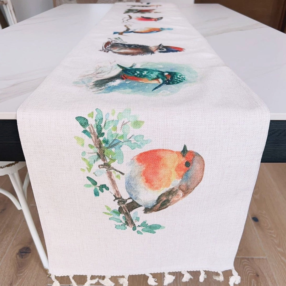 Camino de Mesa Aves Colección Lona 225x33cms