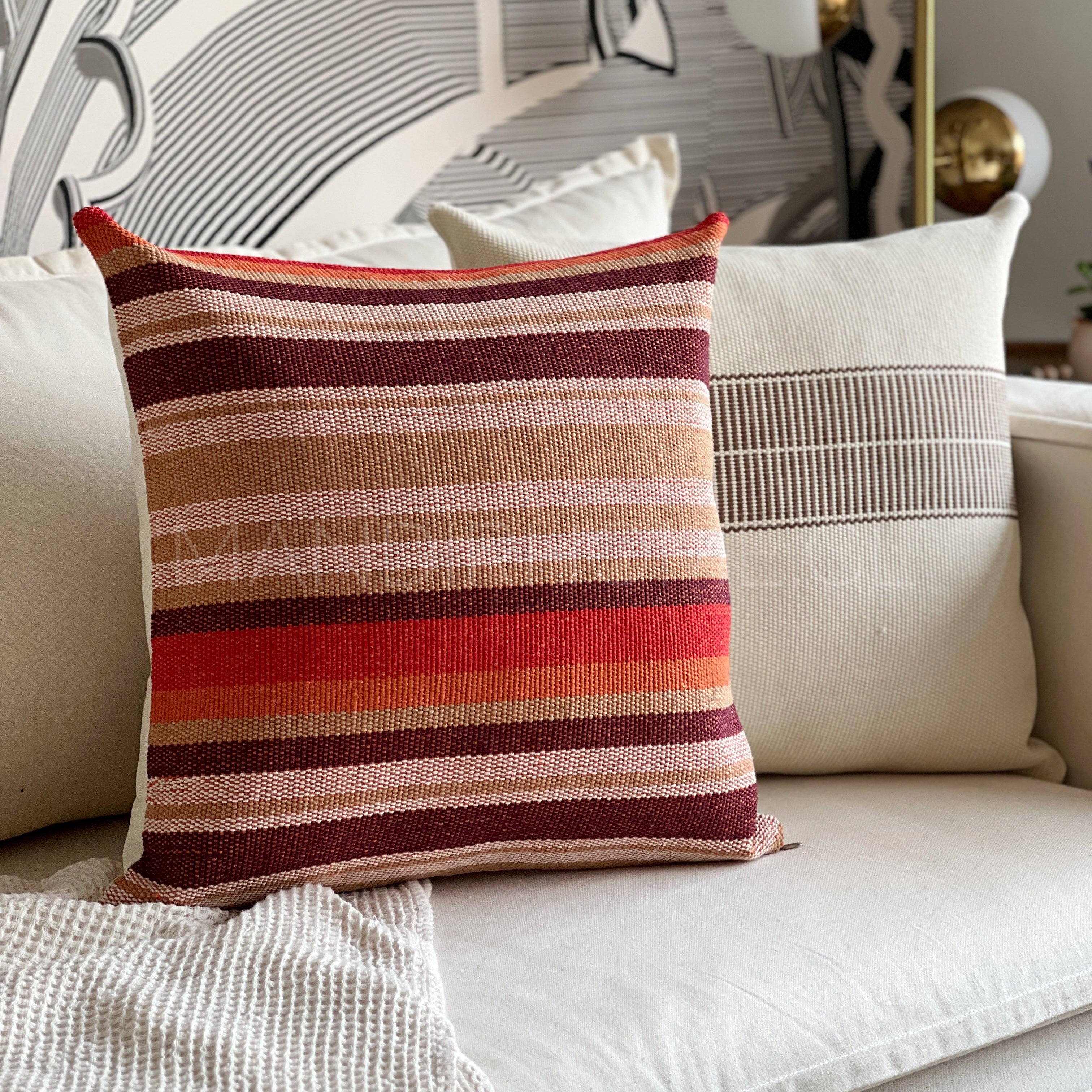 Funda de Cojín Boho Trama San Pedro Cuadrado 50x50cms