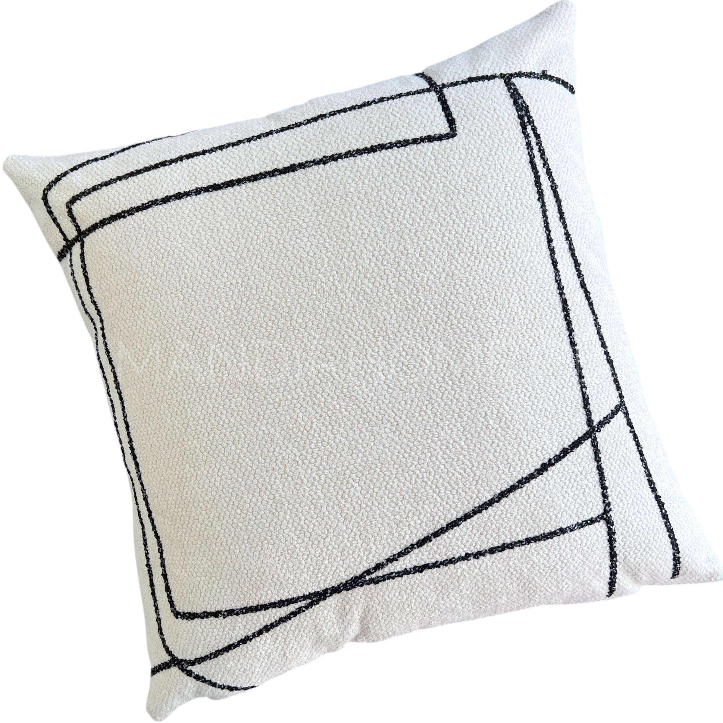 Funda Trazos Crudo y Negro Cuadrada