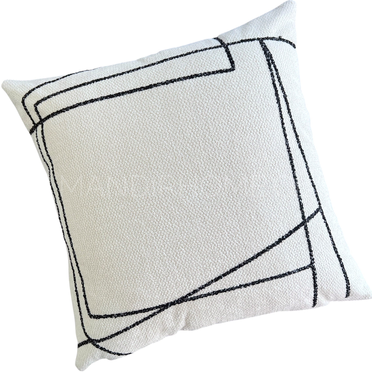 Funda Trazos Crudo y Negro Cuadrada