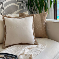 3 FUNDAS NATURAL LINO ARPILLERA YUTE RÚSTICO + RELLENOS