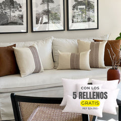 5 FUNDAS PREMIUM ORIGEN + RELLENO