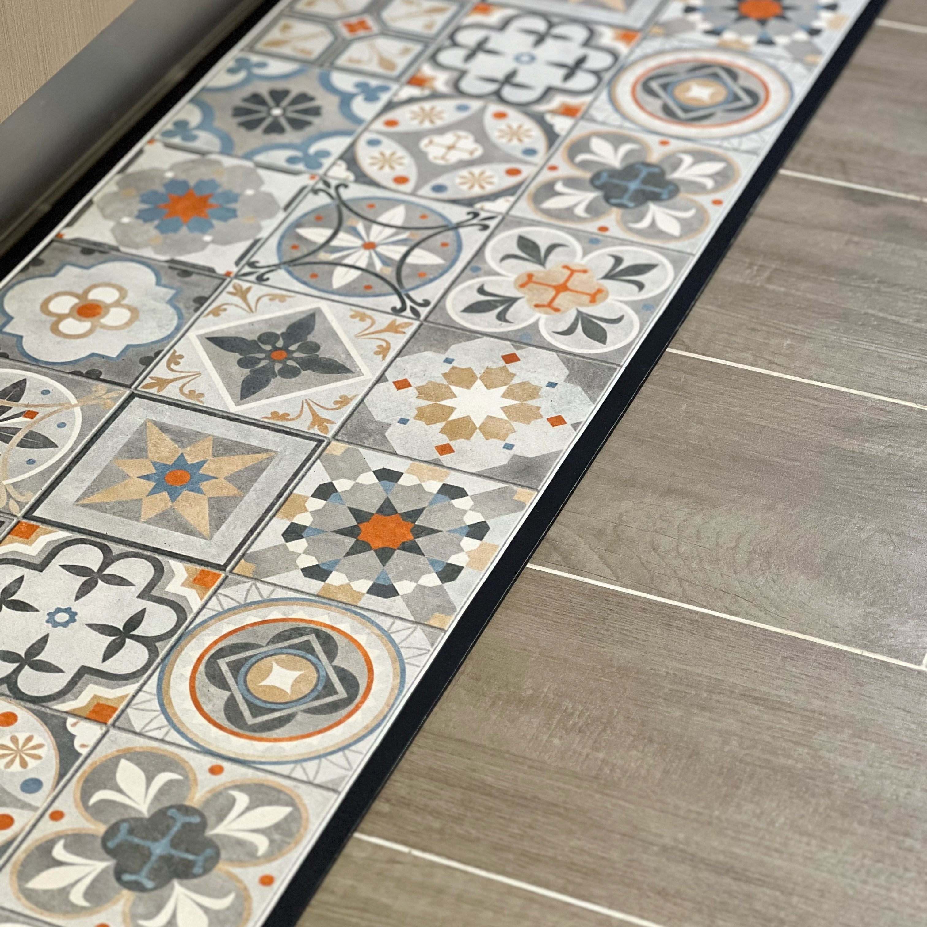 Set Alfombras de Cocina Mosaico Arena y agua Antideslizante y Absorbente | Anticharcos y Lavables - Mandir Home