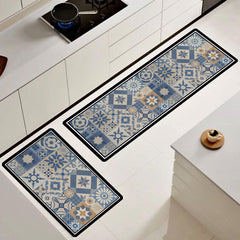 ¡NEW! Set Alfombras de Cocina Azul Estrella Antideslizante y Absorbente