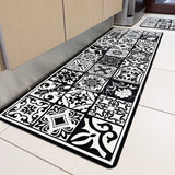 ¡New! Set Alfombras de Cocina Baldosas Flor P Antideslizante y Absorbente