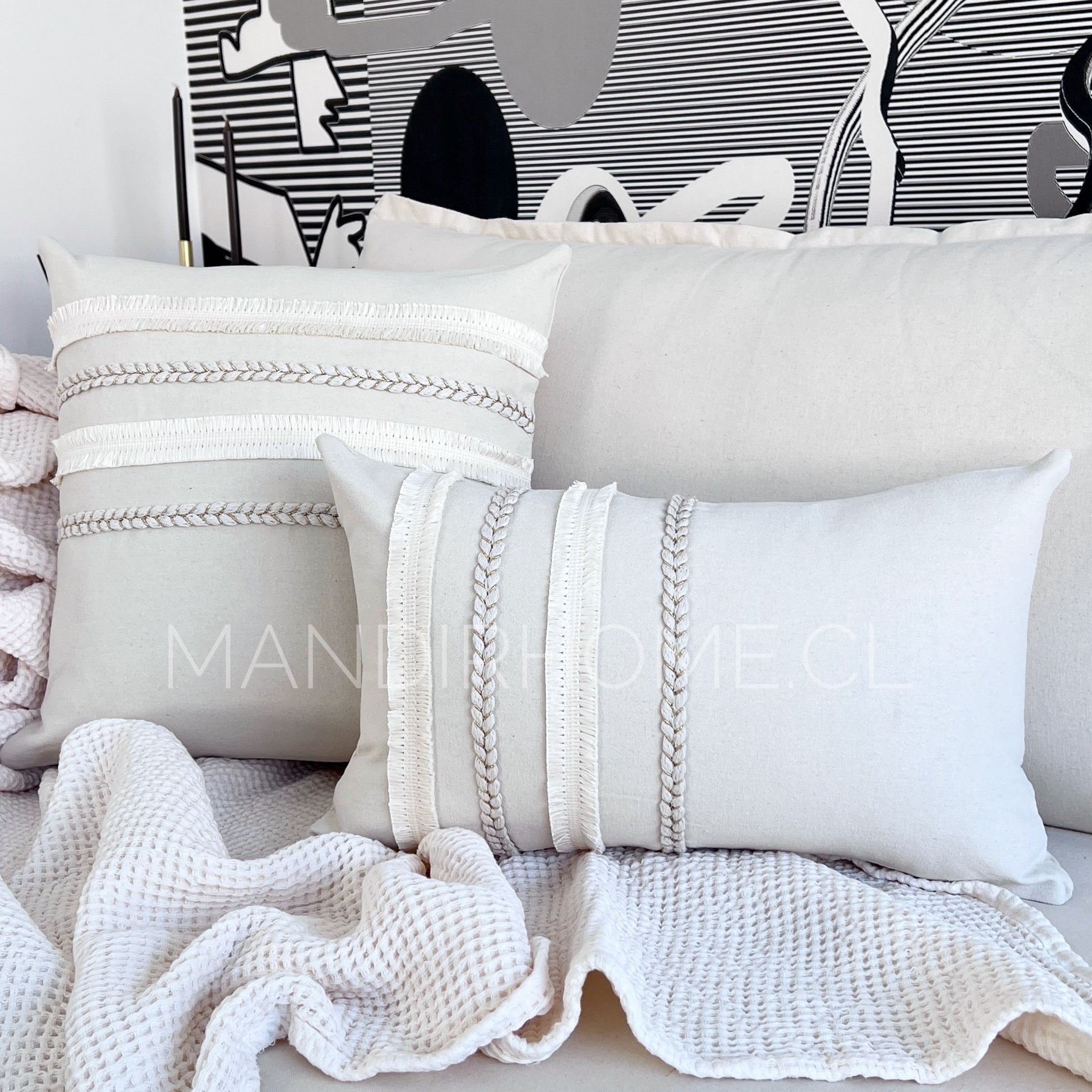 Funda de Cojín Aurora Crudo Rectangular