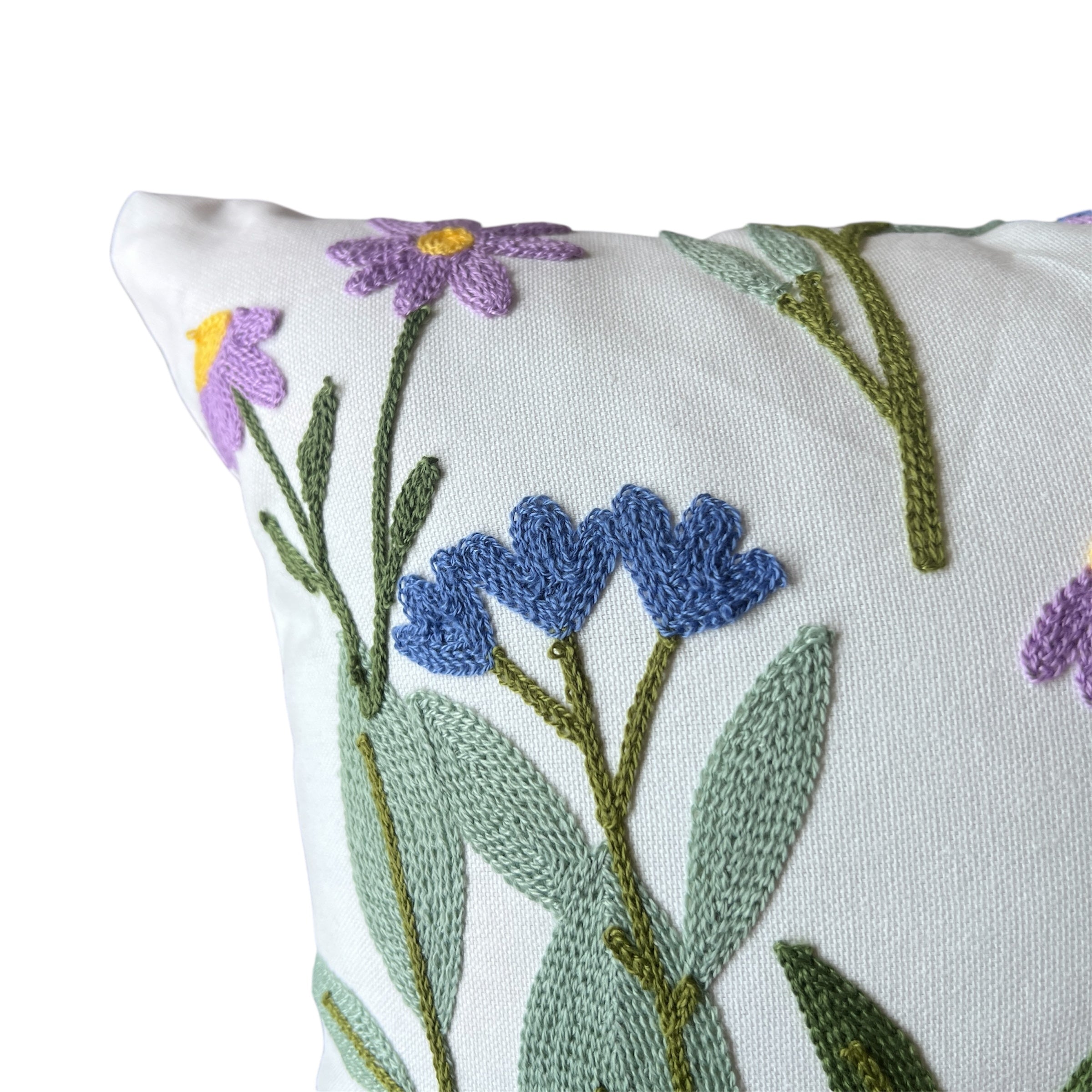 Funda de Cojín Bordado Primavera Chic 50x30cms