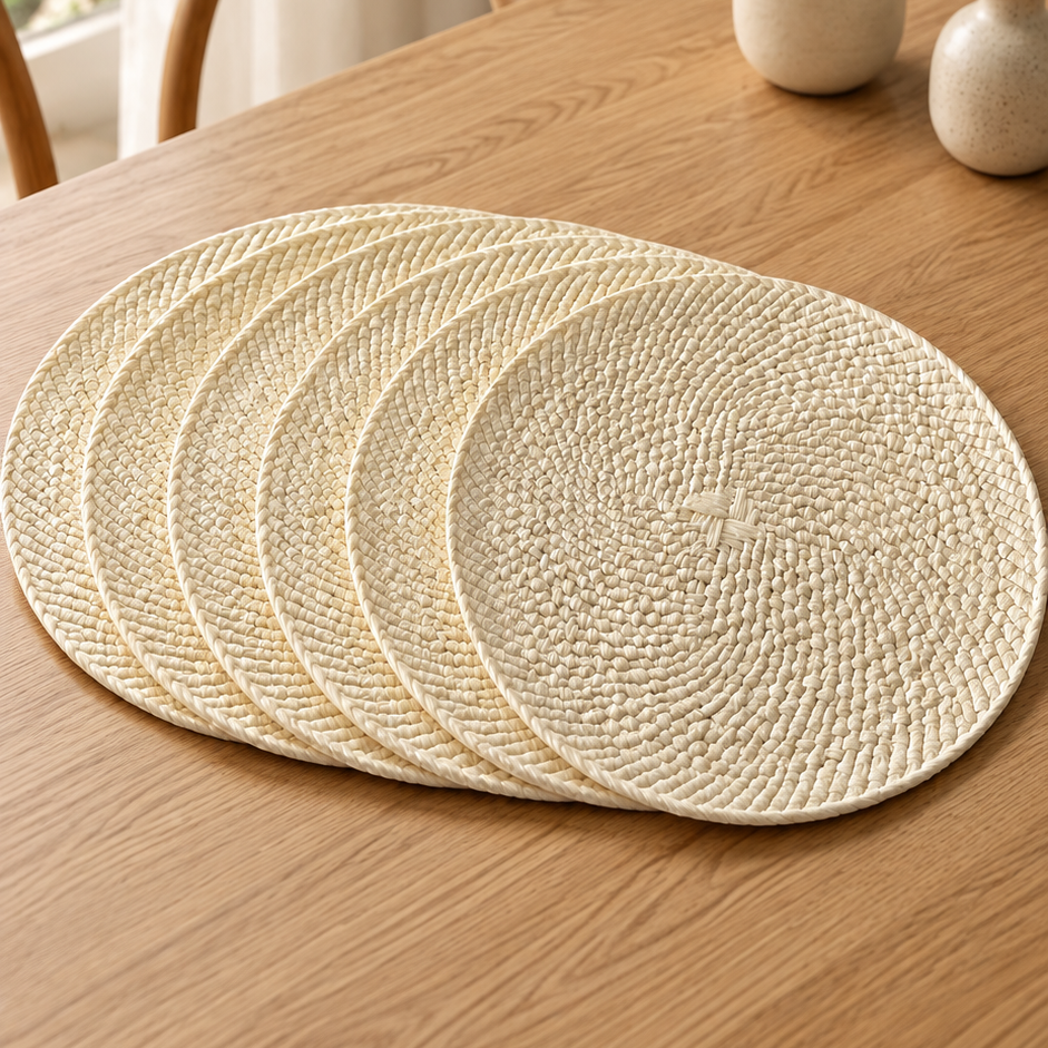 Pack Mesa Lista Mariposa Beige · Mantel + 6 Individuales + 20 Servilletas GRATIS