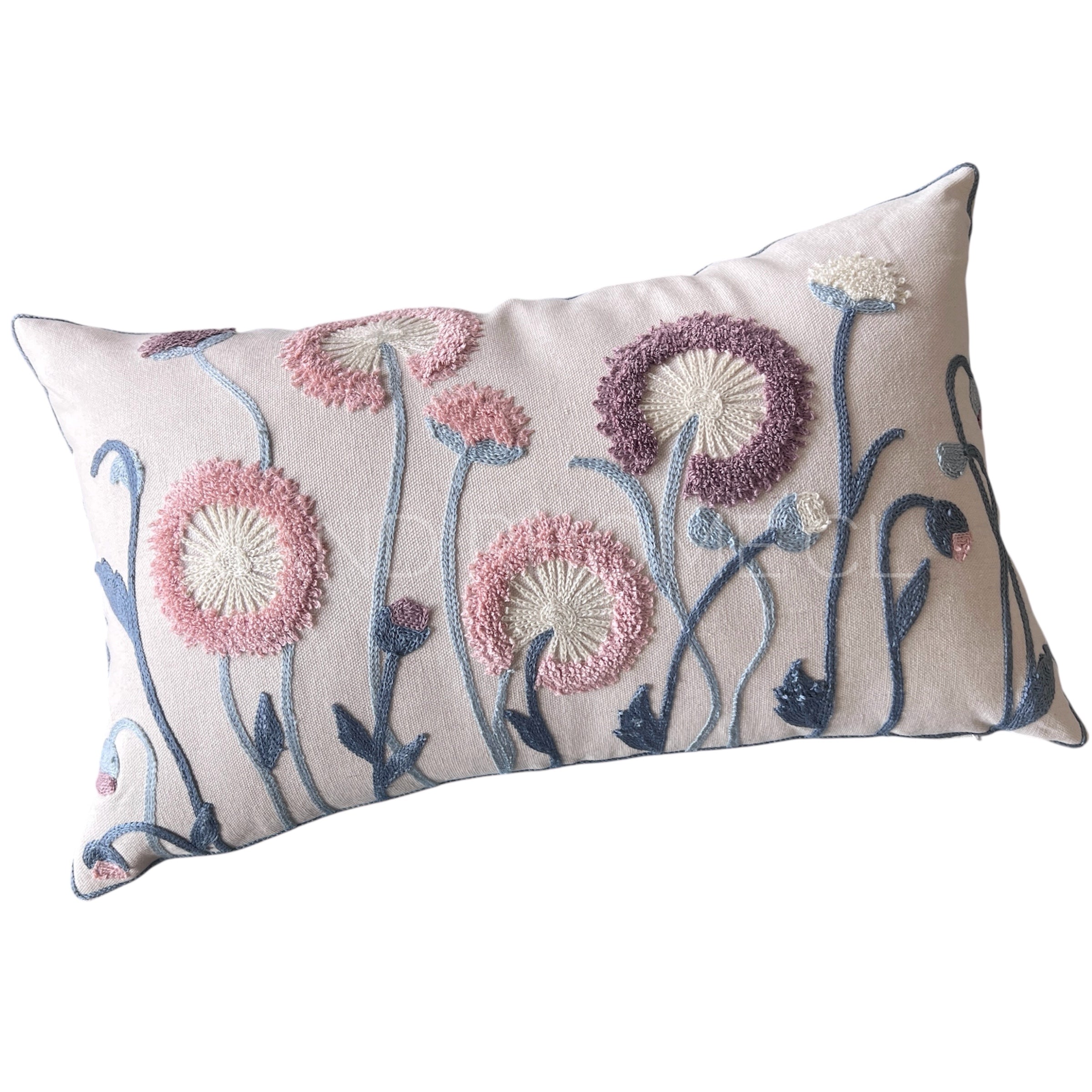 Funda de Cojín Bordada Frutillar 50x30cms