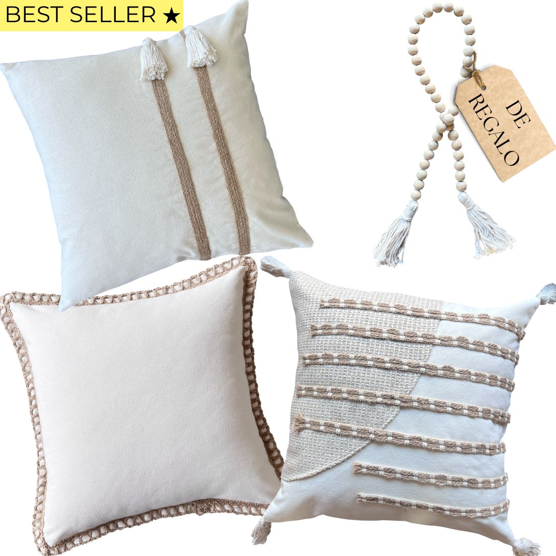 SET 3 FUNDAS RÚSTICAS PREMIUM + REGALO