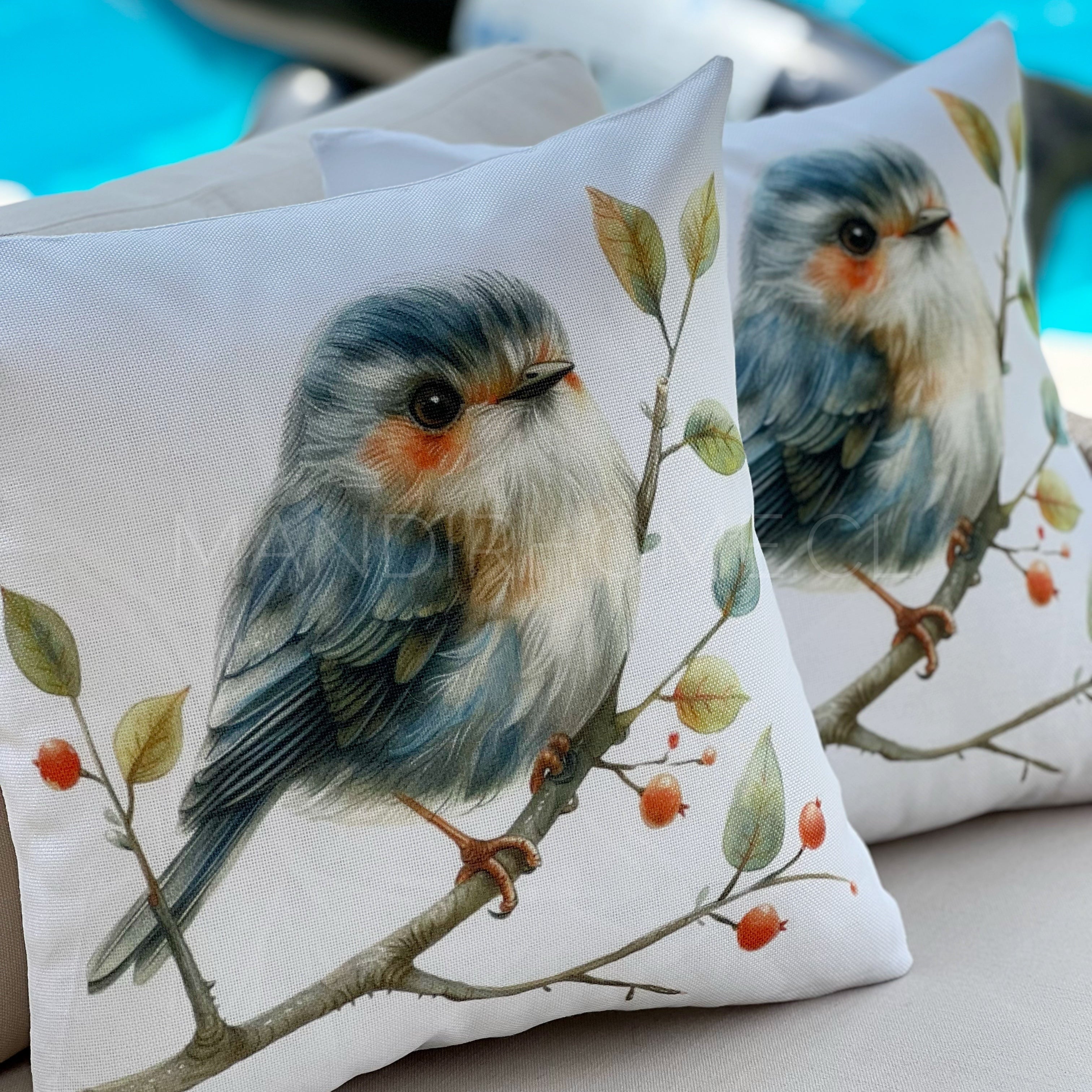 2X1 COMBOS ESTAMPADOS PAJARITO BOTÁNICOS 45X45cms