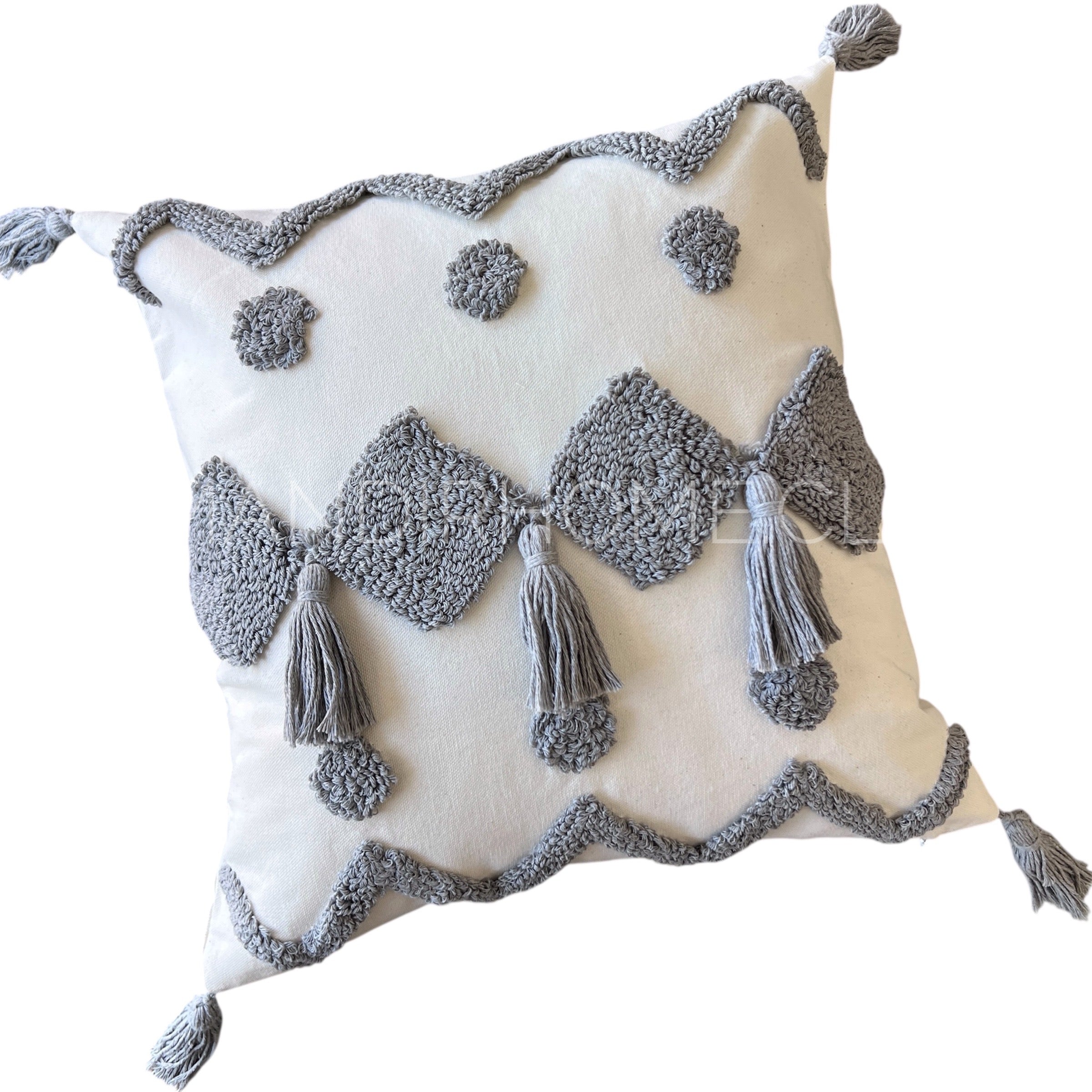 Funda de Cojín Tribu Gris Cuadrado