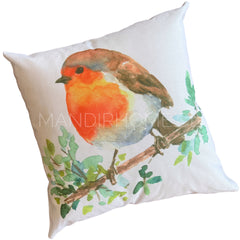 Funda de Cojín Ave Colección Naranjo