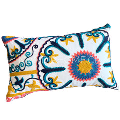 Funda de Cojín Bordado Puebla Rectangular