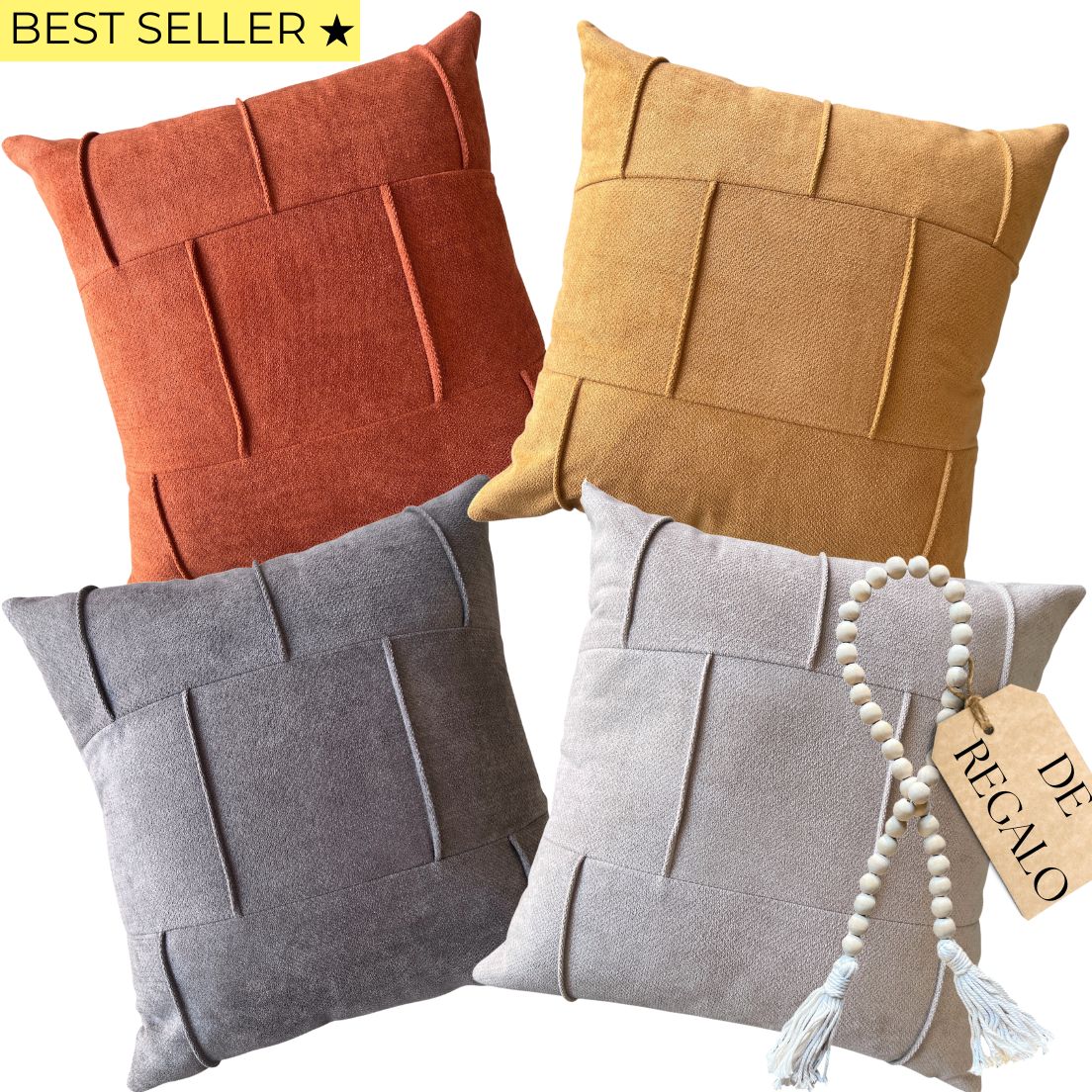 SET 4 FUNDAS PURO + REGALO