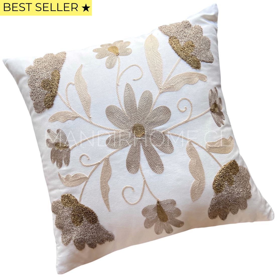 Funda de Cojín Bordada Estela 45x45cms