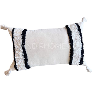 ¡Queda 1! Funda Cojín Berlín Boho Crudo Negro Rectangular