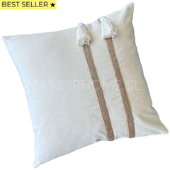 Funda Bohemia Simona Rústico Yute Cuadrada