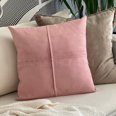 Funda de Cojín Gamuzado MAXI 50x50cms Palo Rosa Costuras