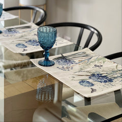 SET 6 Individuales Hortensias Tela Repelente y Antimanchas