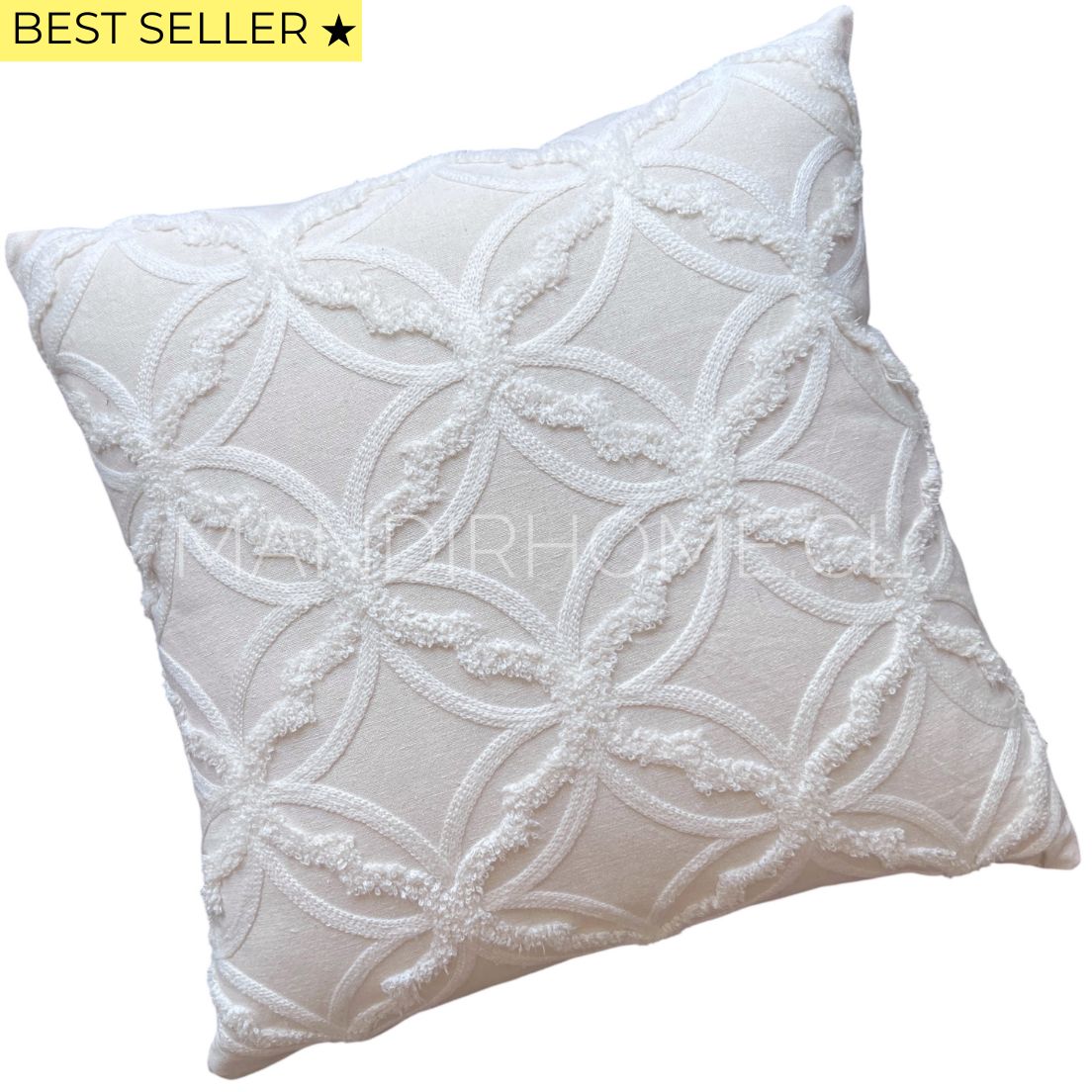 Funda de Cojín Bordado Minimal Crudo 3.0 45x45cms