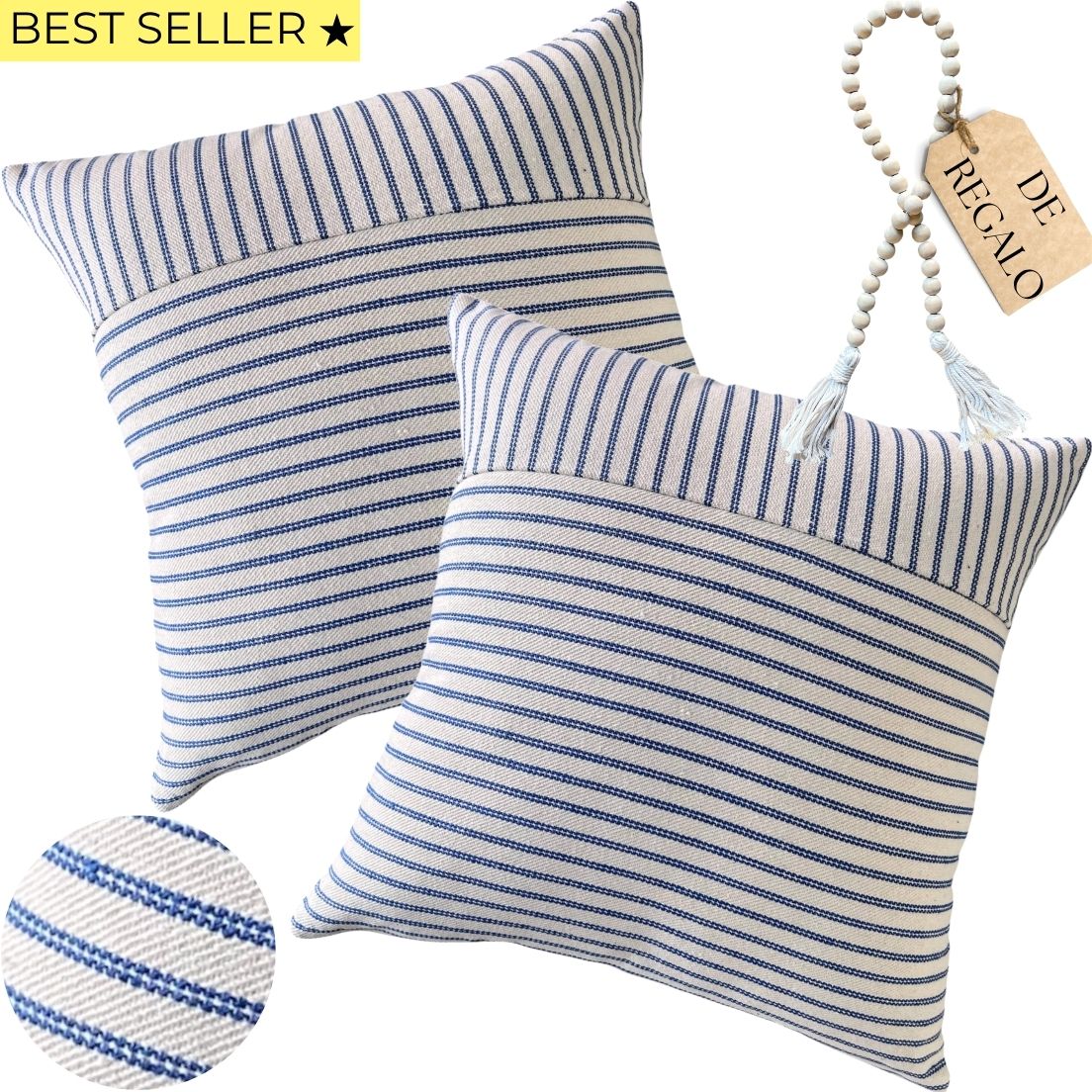 SET 2 FUNDAS LISTADAS – ESTILO CLÁSICO + REGALO