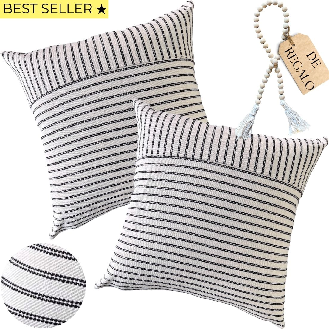 SET 2 FUNDAS LISTADAS – ESTILO CLÁSICO + REGALO
