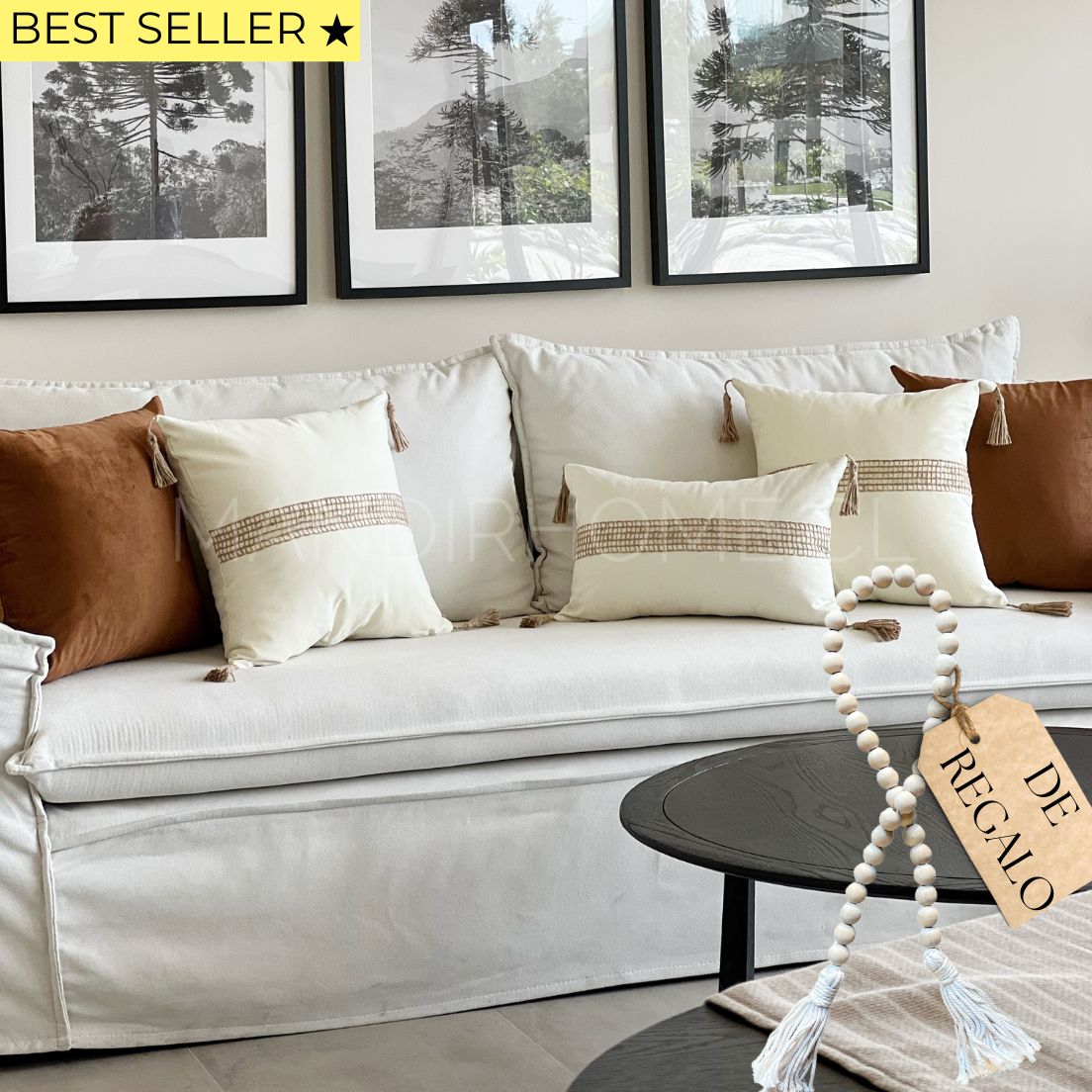 SET 5 FUNDAS PREMIUM TIERRA FRANJA + REGALO