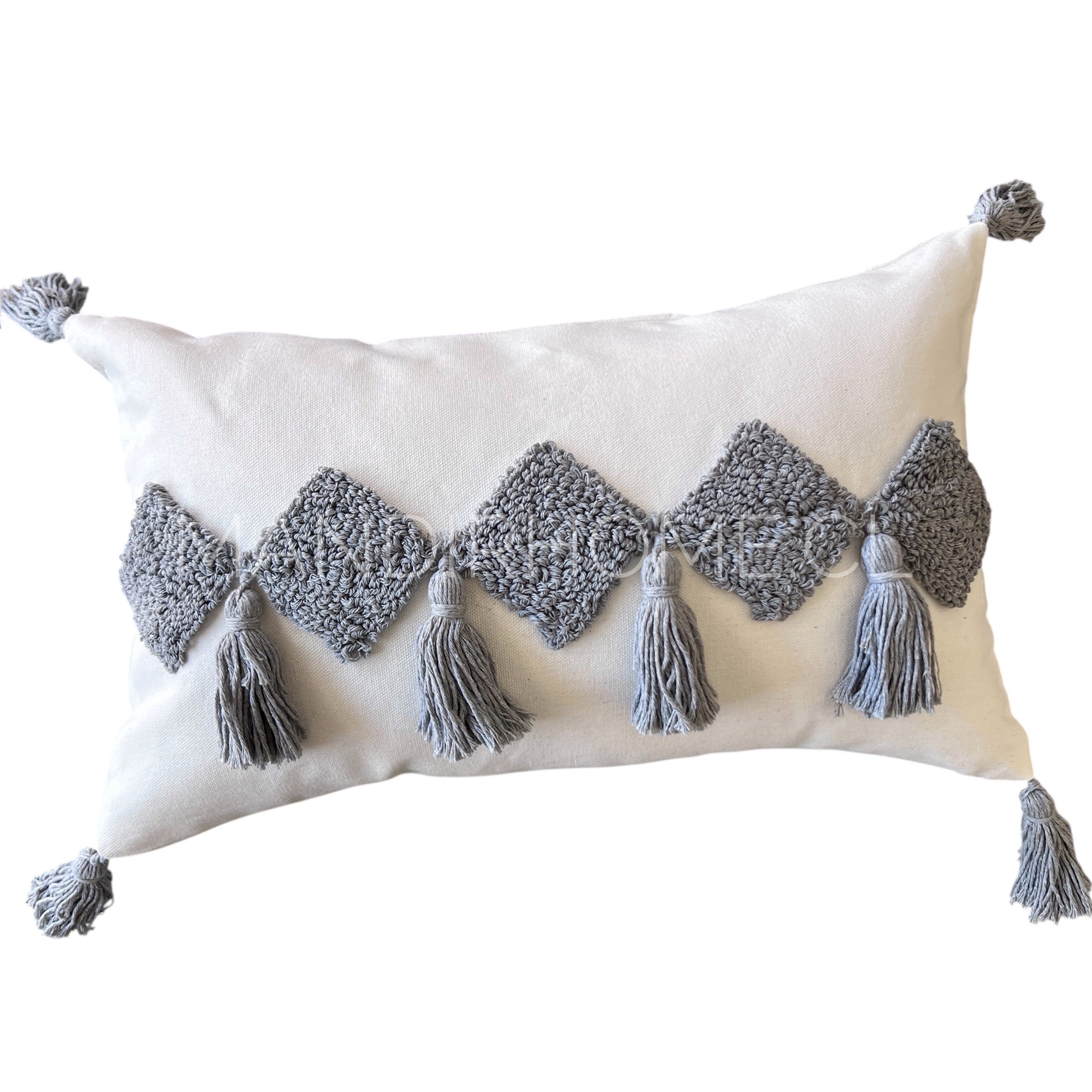 Funda de Cojín Tribu Gris Rectangular