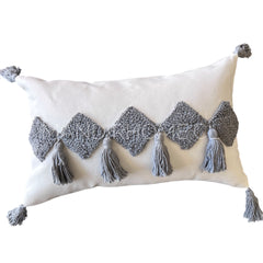 Funda de Cojín Tribu Gris Rectangular