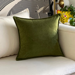 Funda de Cojín Esencia Pestaña Verde Cuadrada - Mandir Home