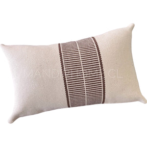 Funda de Cojín Boho Origen Café Tejido Rectangular