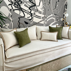 SET 5 FUNDAS PREMIUM LINO YUTE Y PESTAÑA VERDE + REGALO