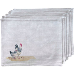 SET 6 Individuales Gallo Tela Repelente y Antimanchas