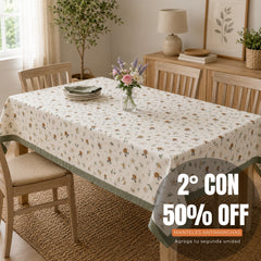 Mantel antimanchas Abejitas | lavable y sin plancha