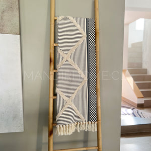 Textil Decorativo Piecera Antonia/ Alfombra Estampado Kelim Negro
