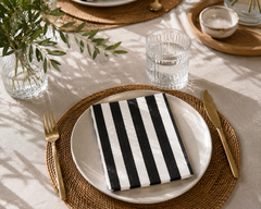 Servilletas Premium Papel · Rayas Negro 20 unidades