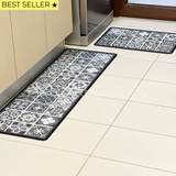 ¡NEW! Set Alfombras de Cocina Mosaico Agua Mediterránea Antideslizante y Absorbente