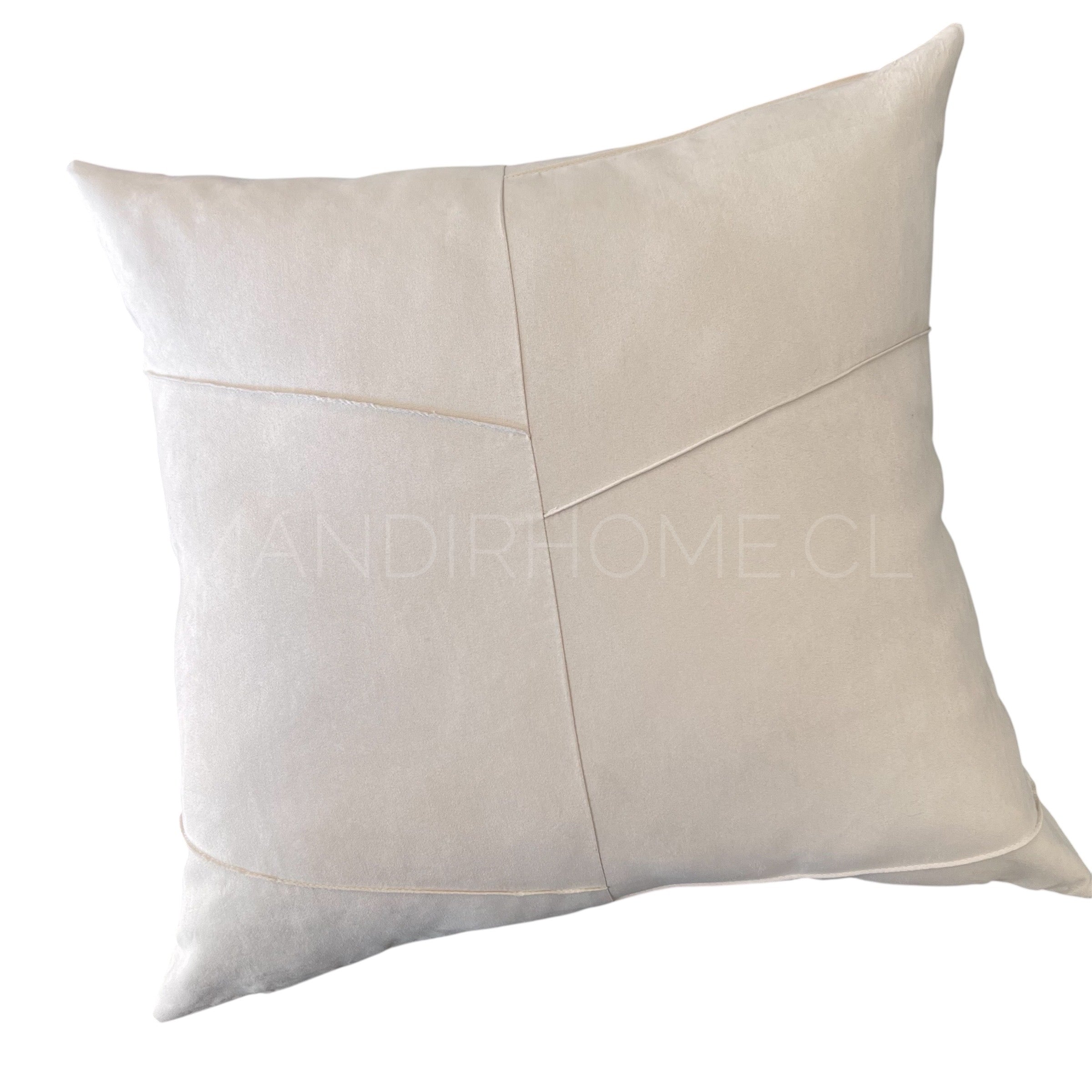 Funda de Cojín Gamuzado MAXI 50x50cms Crudo Costuras