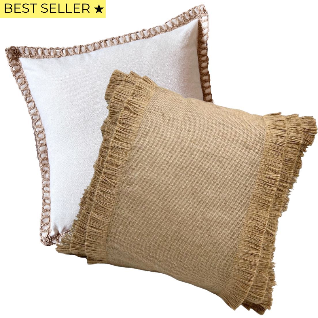 SET 2 NATURAL LINO ARPILLERA YUTE RÚSTICO + REGALO