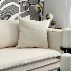 Funda de Cojín Gamuzado MAXI 50x50cms Crudo Costuras