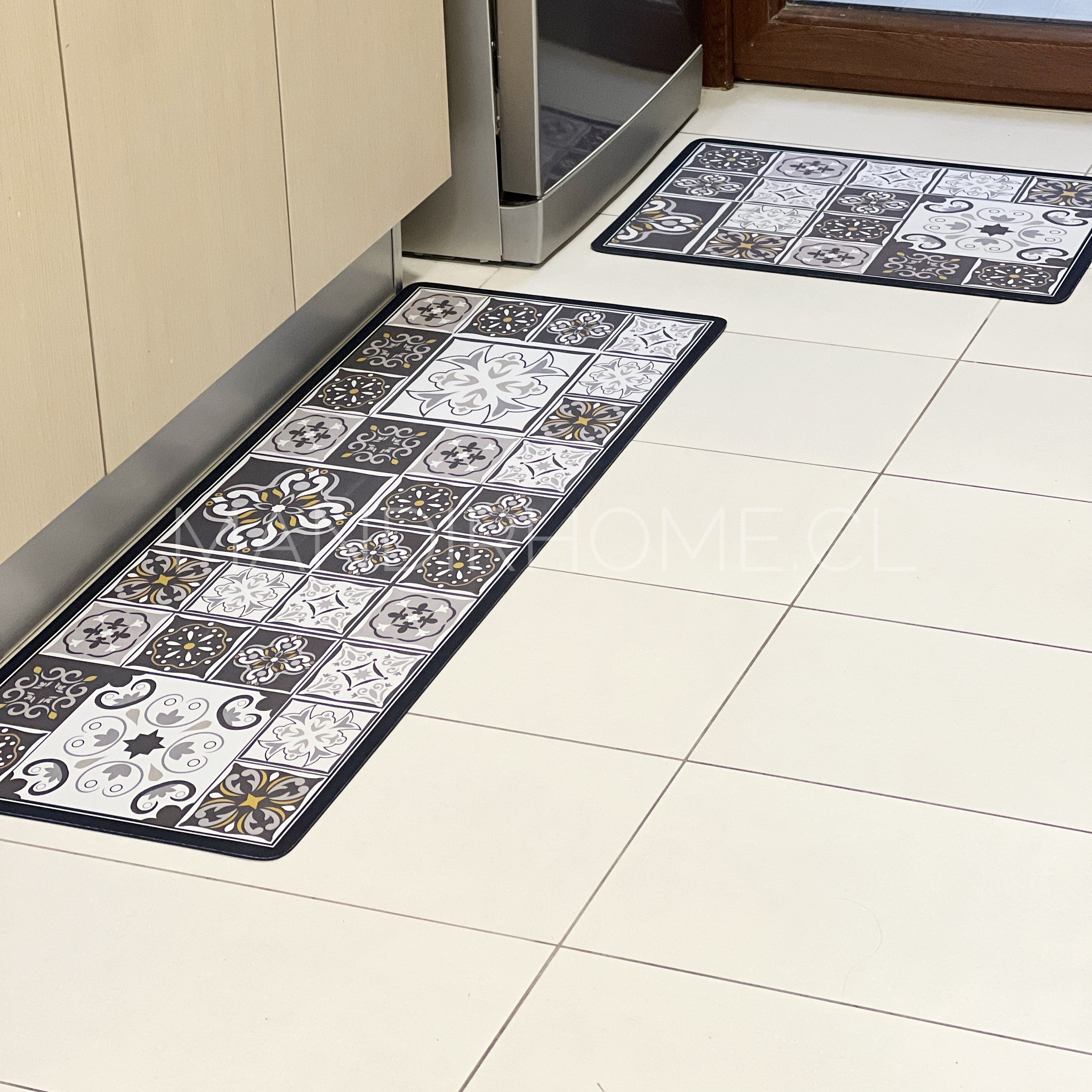 ¡NEW! Set Alfombras de Cocina Vintage Tostado Antideslizante y Absorbente