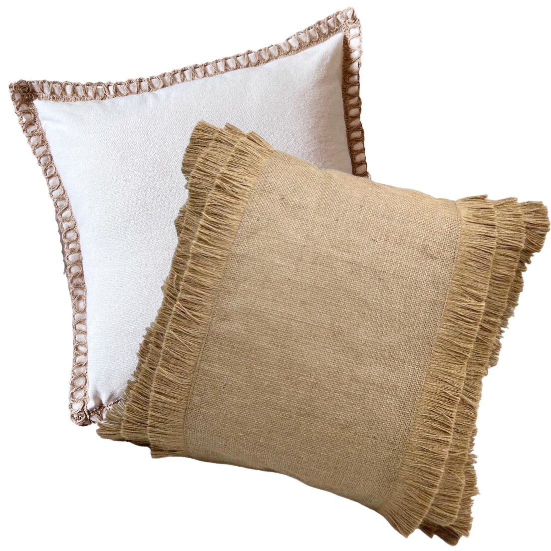 SET 2 NATURAL LINO ARPILLERA YUTE RÚSTICO + REGALO