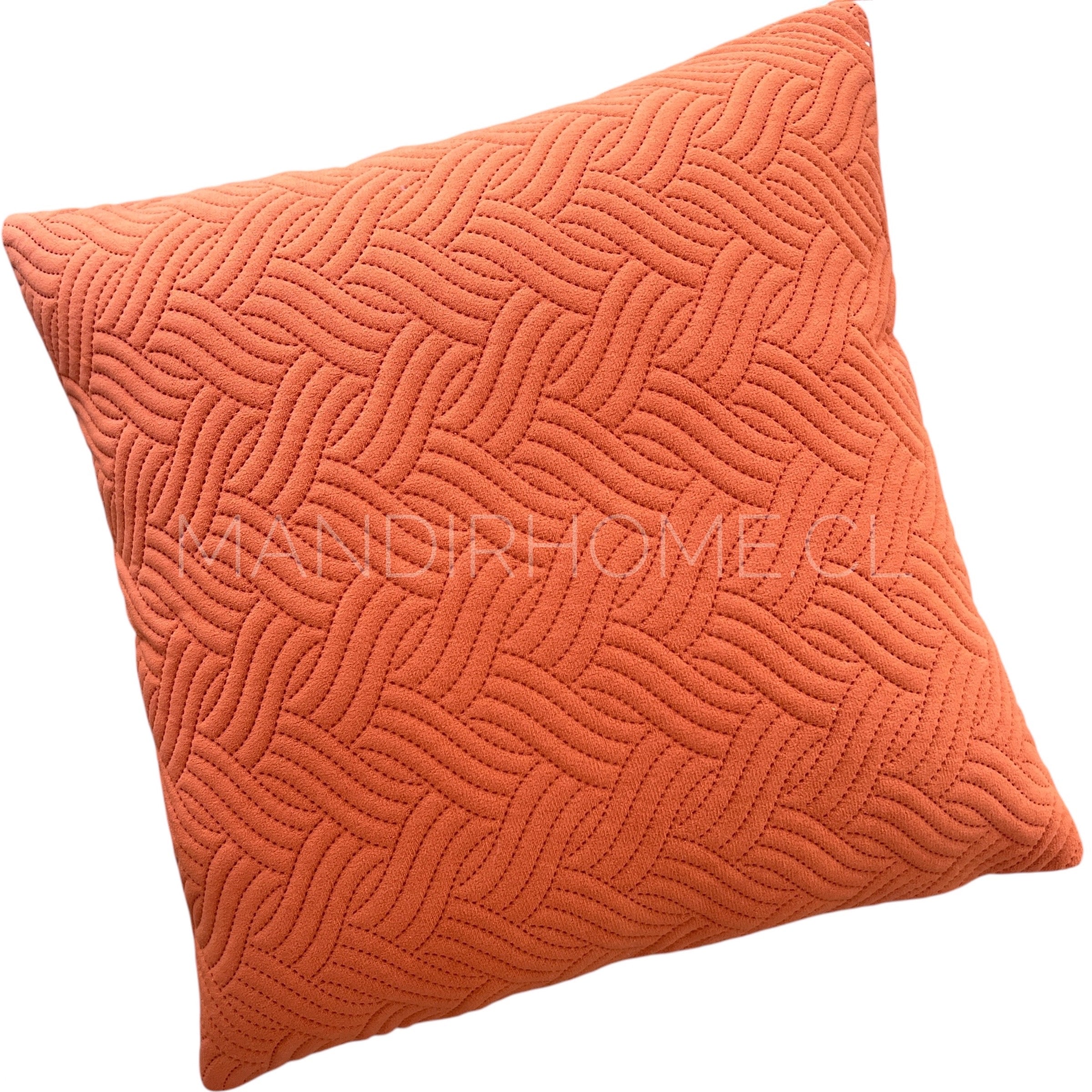 ¡Quedan 2! Funda de Cojín Terciopelo Costuras Trenza Ladrillo Cuadrada