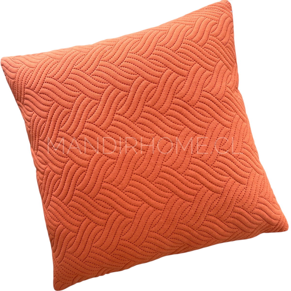 ¡Quedan 2! Funda de Cojín Terciopelo Costuras Trenza Ladrillo Cuadrada