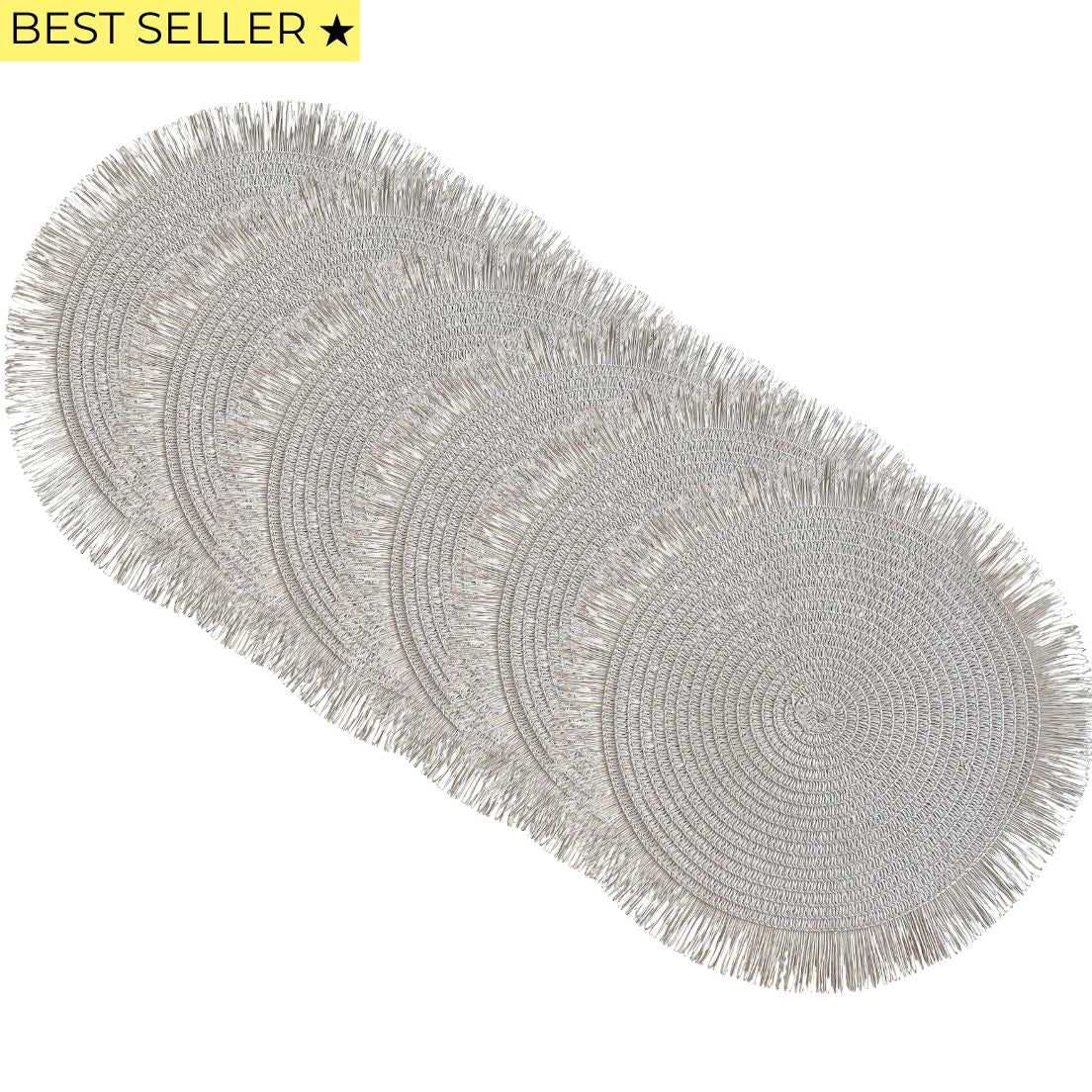 Set 6 Individuales Redondo Flecos