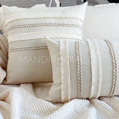 Funda de Cojín Aurora Crudo Cuadrada