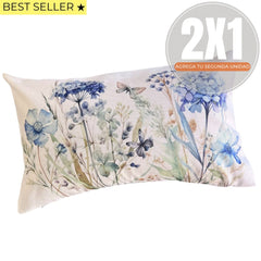 Fundas de Cojín Estampadas Hortensias Rectangular Interior y Exterior | Mandir Home