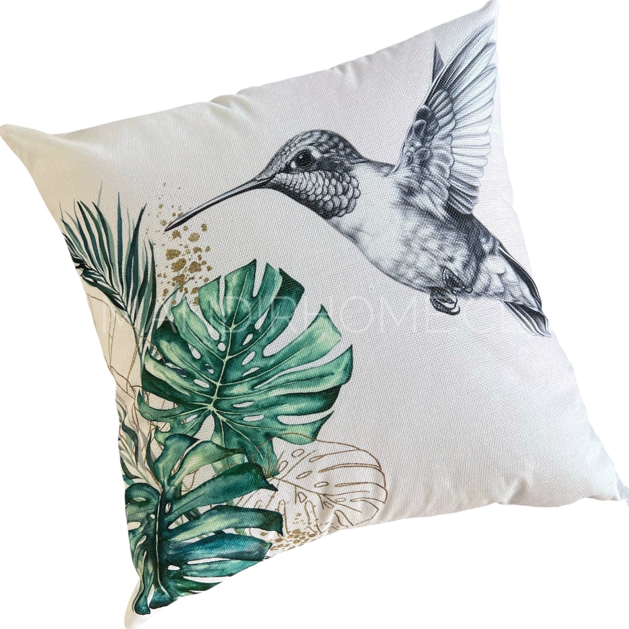 Fundas de Cojín Estampadas Monstera Colibrí Interior y Exterior | Mandir Home