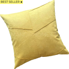 Funda de Cojín Gamuzado MAXI 50x50cms Amarillo Costuras
